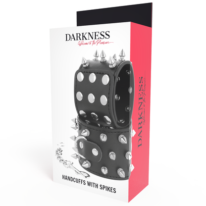 DARKNESS - MENOTTES AVEC CRÂNES ET OS NOIRS AVEC POINTES