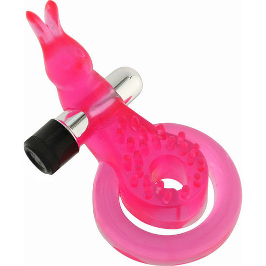 SEVEN CREATIONS - ANNEAU PÉNIS ET TESTICULES AVEC PAPILLON ROSE