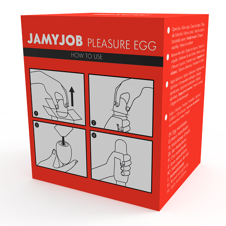 JAMYJOB - MASTURBATEUR OEUF ROUGE VERSION DISCRÈTE