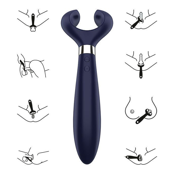 SATISFYER - VIBRATEUR MULTI ENDLESS FUN 3 BLEU