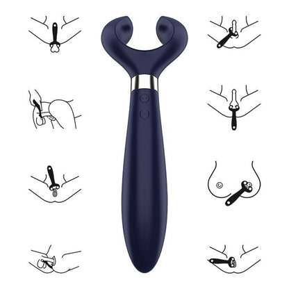 SATISFYER - VIBRATEUR MULTI ENDLESS FUN 3 BLEU