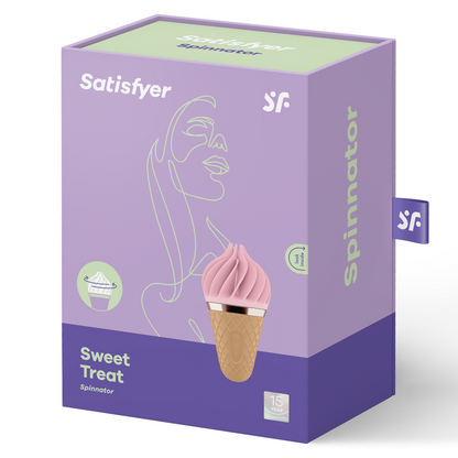 SATISFYER - SPINNATOR SWEET TREAT BRUN ET ROSE