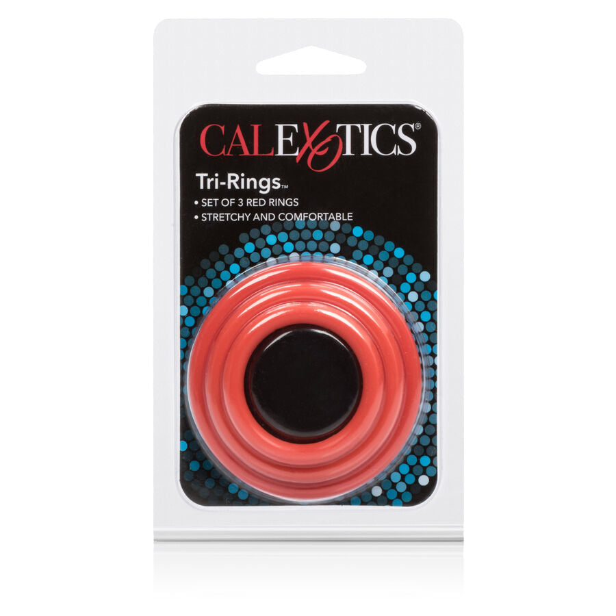 CALEXOTICS - ENSEMBLE DE TROIS ANNEAUX ROUGES