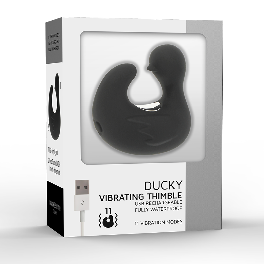 BLACK&amp;SILVER - DUCKYMANIA CÂNE STIMULANTE RECHARGEABLE EN SILICONE