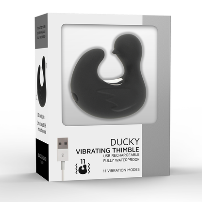 BLACK&amp;SILVER - DUCKYMANIA CÂNE STIMULANTE RECHARGEABLE EN SILICONE