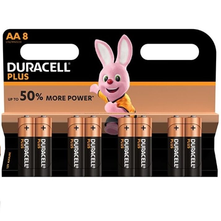 DURACELL - PILE PLUS PUISSANCE AA LR6 8UNITÉS