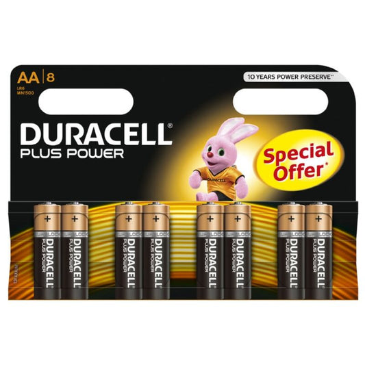 DURACELL - PILE PLUS PUISSANCE AA LR6 8UNITÉS