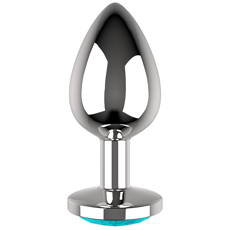 COQUETTE TOYS - PLUG ANAL EN MÉTAL COULEUR BLEU MESURE M 3,5 X 8 CM