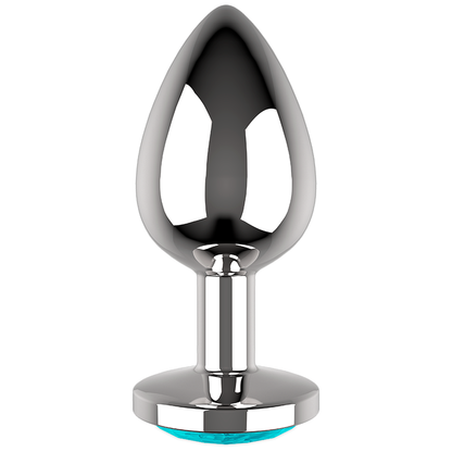 COQUETTE TOYS - PLUG ANAL EN MÉTAL COULEUR BLEU MESURE M 3,5 X 8 CM