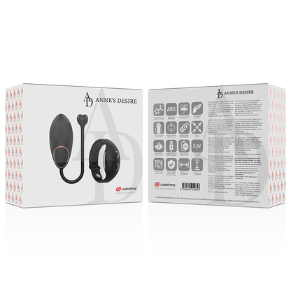ANNE'S DESIRE - TECHNOLOGIE DE TÉLÉCOMMANDE EGG WATCHME NOIR