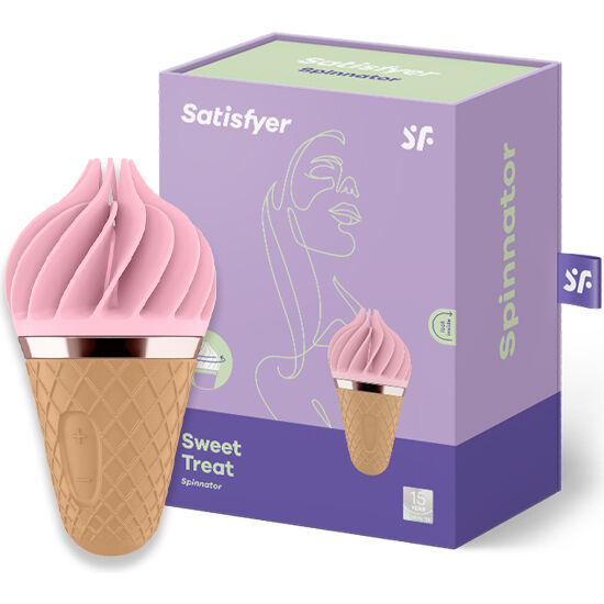 SATISFYER - SPINNATOR SWEET TREAT BRUN ET ROSE